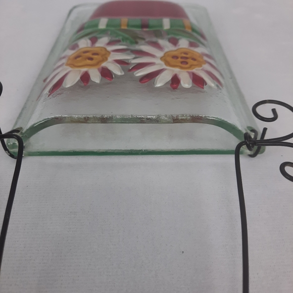 Fused Glass Hanging Pocket Flower Vase - Picture 7 of 9